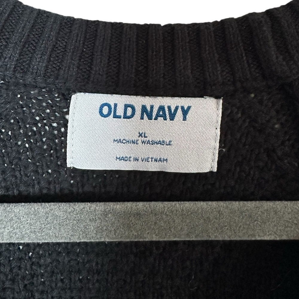 Old Navy Black Knit Pullover Sweater Women’s Size XL - Picture 6 of 7
